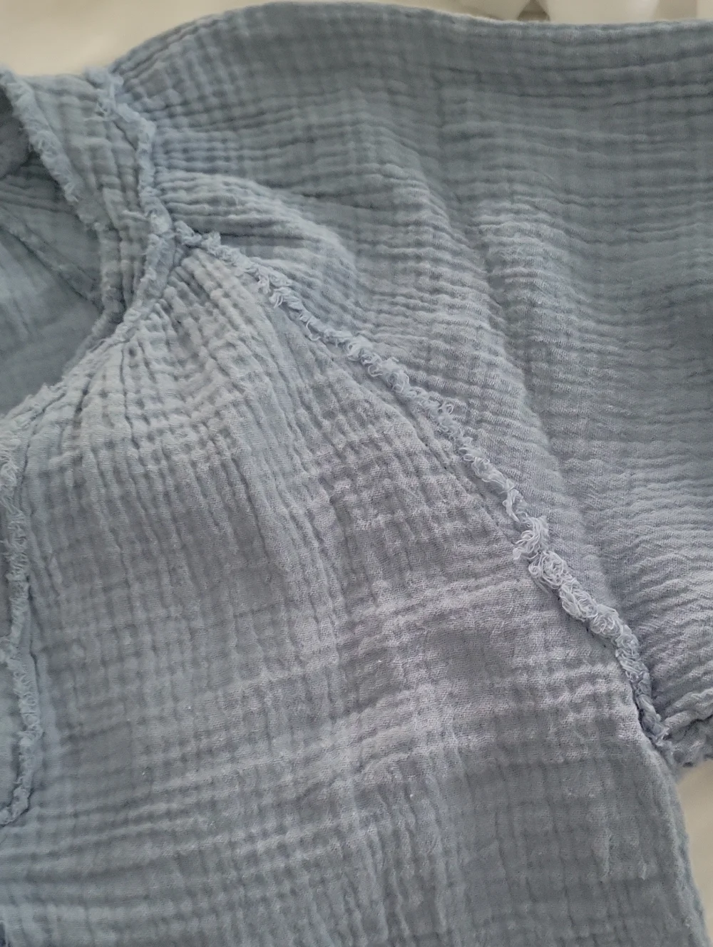dylan Sun-washed Jolie Top Soft Cotton Gauze V-Neck XS  Vintage Blue